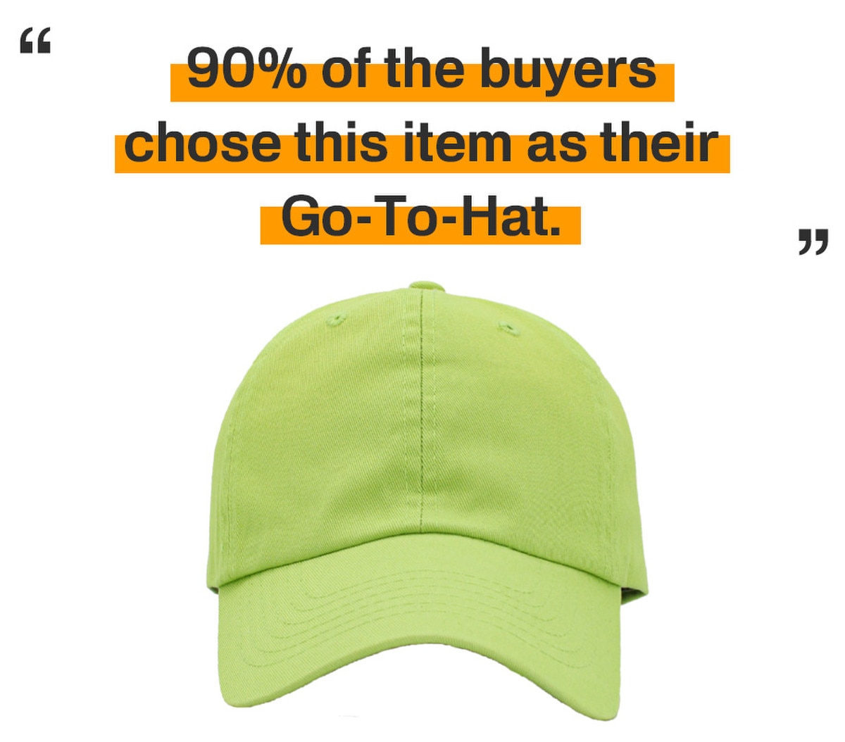 Spring Green Low Profile Baseball Caps Front View